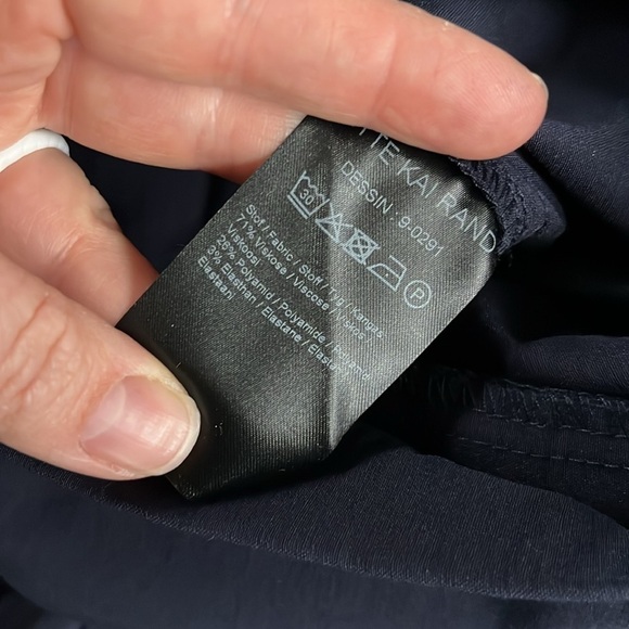 Bitte Kai Rand Navy Blue Fold Over Waist Magic Pant Trouser - Picture 7 of 12